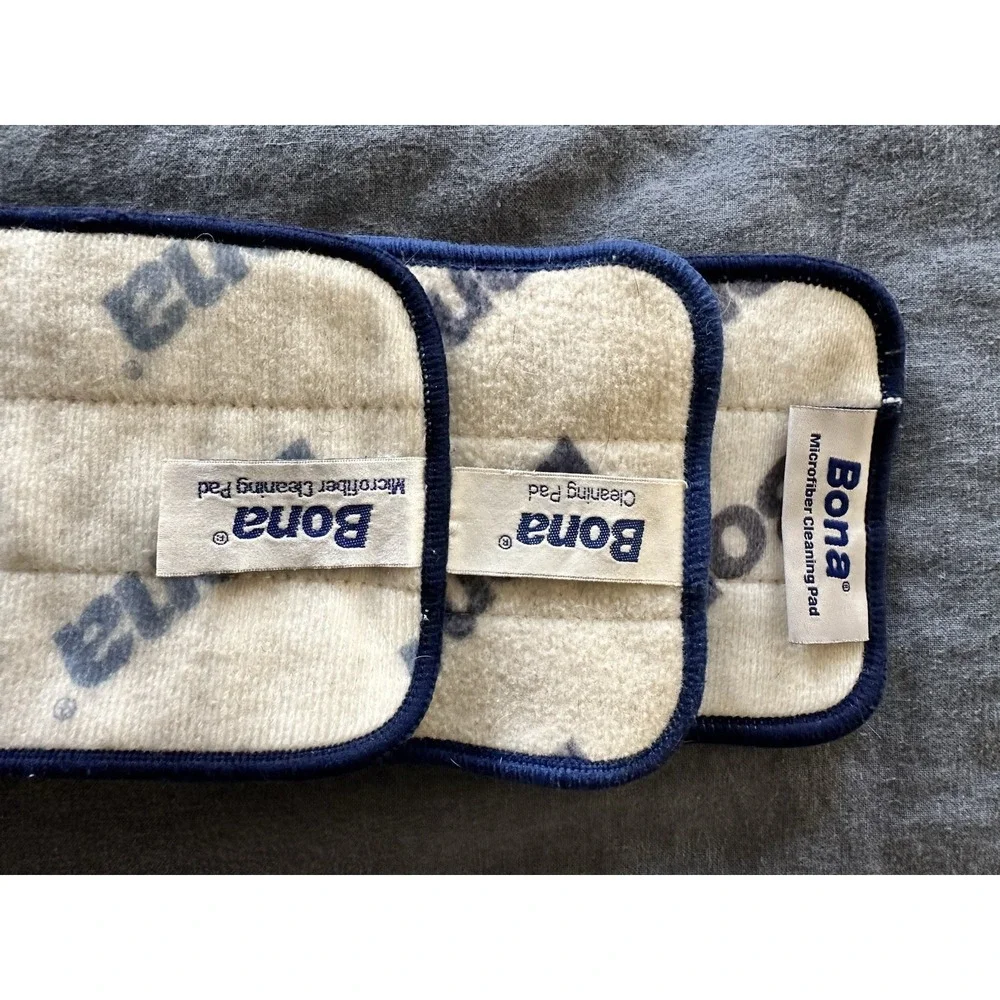 3 Bona Microfiber‎ floor pads in good used condition.